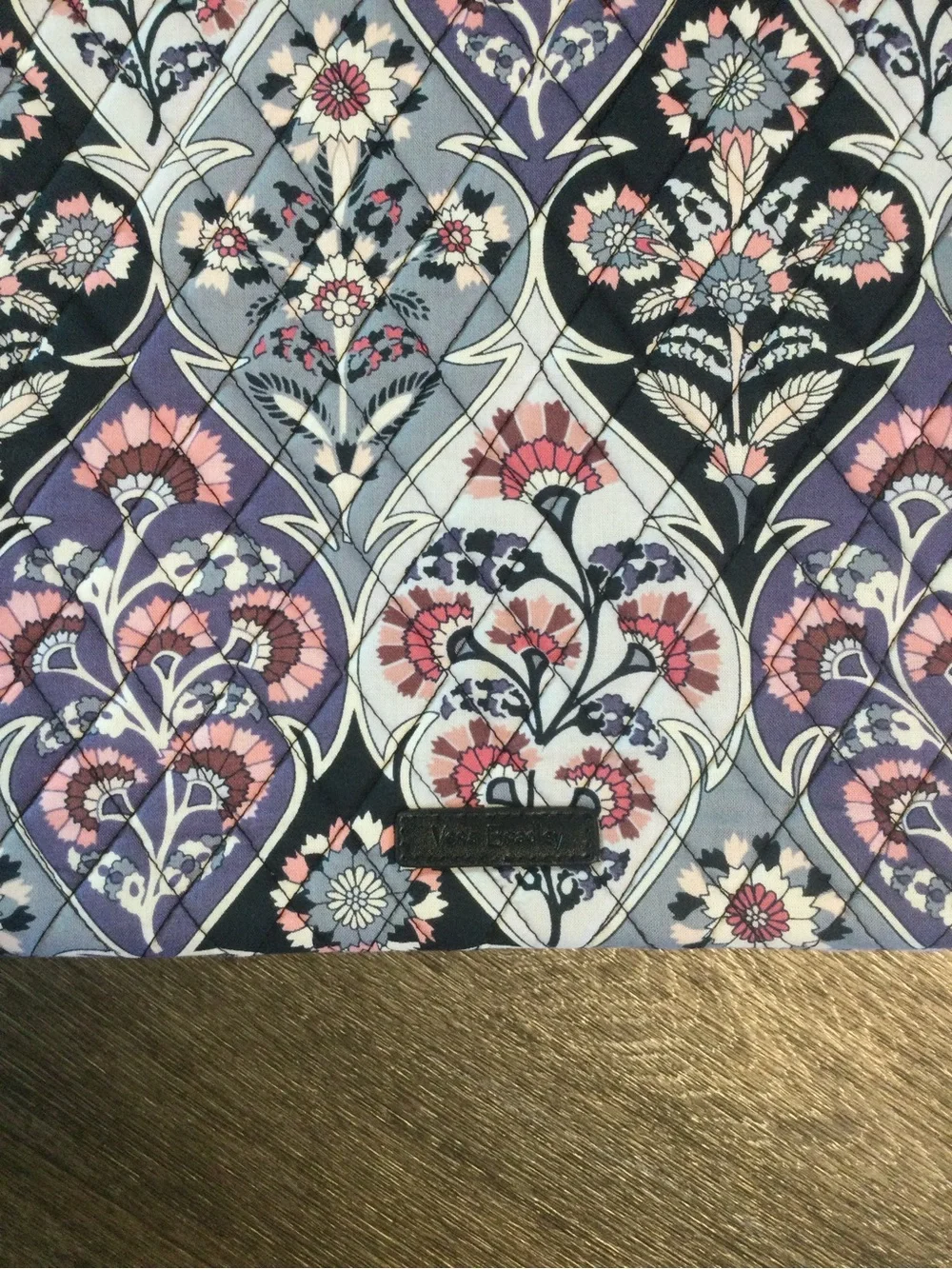 Vera Bradley Quilted Floral Laptop Bag in Purple, Pink and Black